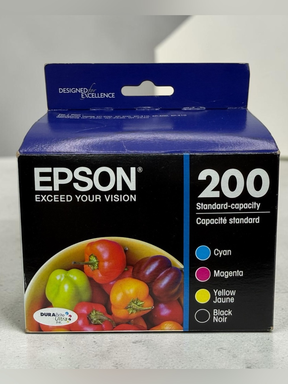 Epson 200 DURABrite Ultra T200120-BCS Black Cyan Magenta Yellow 4PK EXP: 3/29